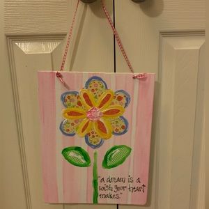 Canvas painting for girls room.